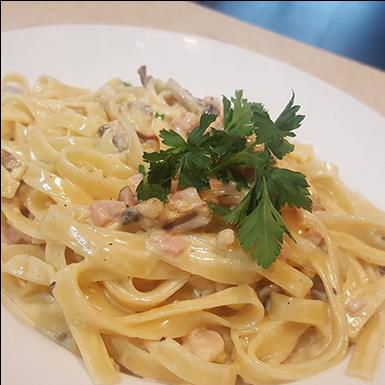 this is the image of pasta made by hide out cafe Toongabbie