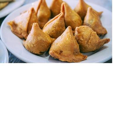 Delicious indian chat items, samosa,