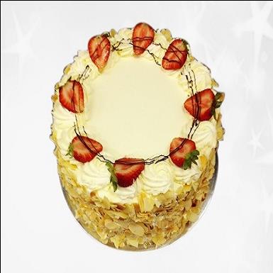 VANILLA CUSTARD AND STRAWBERRIES - Gluten FREE Cake, Egg FREE Cake and VEGAN Cake